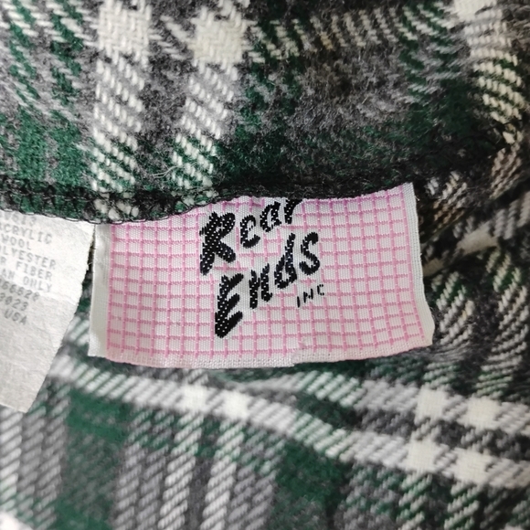 Vintage 90s Rear Ends Inc Plaid Wool-Blend Midi Skirt Sz 10 Preppy Academia - Picture 7 of 8